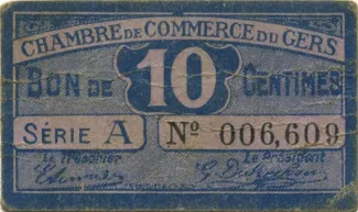 French notgeld 10 Centimes,  image