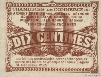 French notgeld 10 Centimes, 1918 reverse