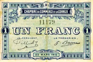 French notgeld 1 Franc, 1915 image
