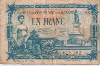 French notgeld 1 Franc, 1917 image