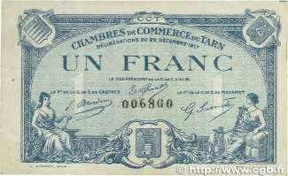 French notgeld 1 Franc, 1917 image