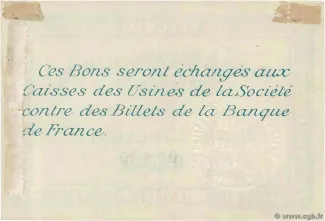 French notgeld 25 Centimes, 1914-1918 reverse