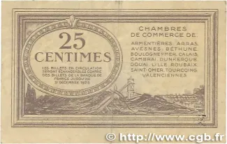 French notgeld 25 Centimes, 1918 reverse
