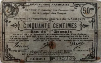 French notgeld 50 Centimes, 1917 image
