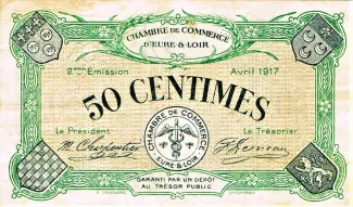 French notgeld 50 Centimes, 1917 image