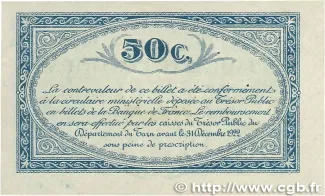 French notgeld 50 Centimes, 1917 reverse