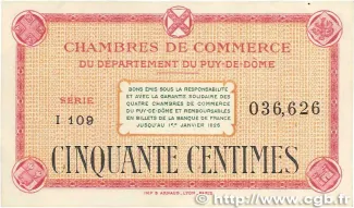 French notgeld 50 Centimes, 1918 image