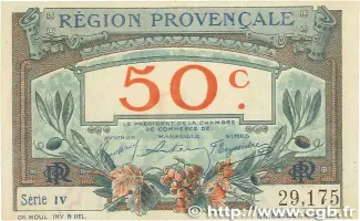 French notgeld 50 Centimes, 1920 image
