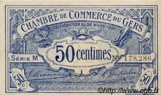 French notgeld 50 Centimes, 1921 image