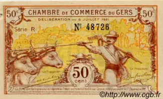 French notgeld 50 Centimes, 1922 image