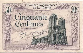French notgeld 50 Centimes, 1922 image