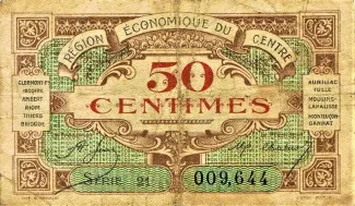 French notgeld 50 Centimes, 1924 image