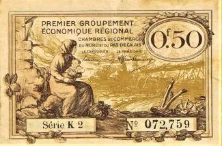 French notgeld 50 Centimes, 1925 image