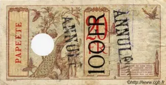 French Settlements of Oceania 100 Francs, 1940 reverse