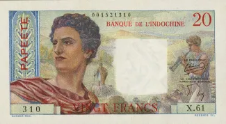 French Settlements of Oceania 20 Francs, 1963 image