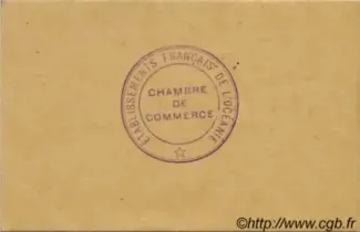 French Settlements of Oceania 2 Francs, 1919 reverse