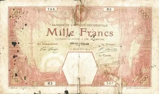 French West Africa 1.000 Francs, 1924