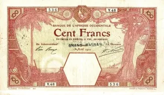 French West Africa 100 Francs, 1920