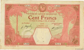 French West Africa 100 Francs, 1924-1926