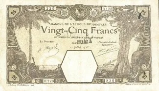 French West Africa 25 Francs, 1920-1923