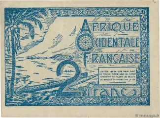 French West Africa 2 Francs, 1944