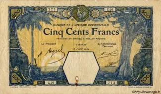 French West Africa 500 Francs, 1912-1924