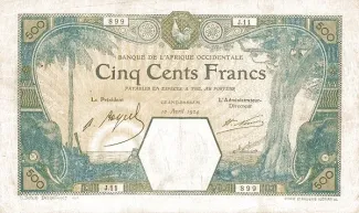 French West Africa 500 Francs, 1924