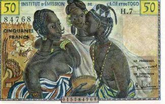 French West Africa 50 Francs, 1956 image