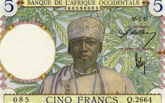 French West Africa 5 Francs, 1934-1941