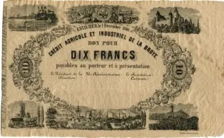 Fribourg 10 Francs, 1866 image