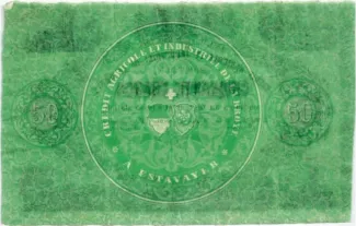 Fribourg 50 Francs, 1877 reverse