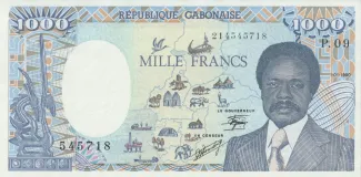 Gabon 1.000 Francs, 1992 image