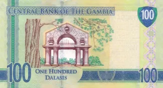 Gambia 100 Dalasis, 2015 reverse