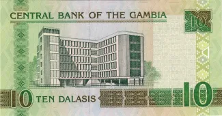 Gambia 10 Dalasis, 2006-2013 reverse