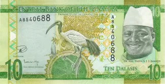 Gambia 10 Dalasis, 2015 obverse