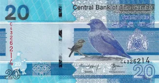 Gambia 20 Dalasis, 2019-2023 obverse