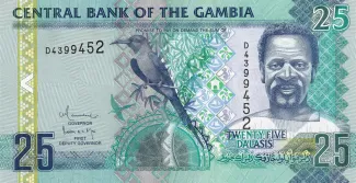 Gambia 25 Dalasis, 2006-2013 obverse
