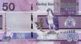 Gambia 50 Dalasis, 2019-2023 obverse