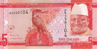 Gambia 5 Dalasis, 2015 obverse