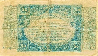 French notgeld 50 Centimes, 1915 reverse