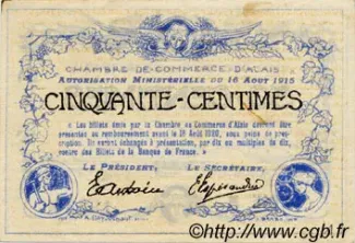 French notgeld 50 Centimes, 1915-1916 reverse