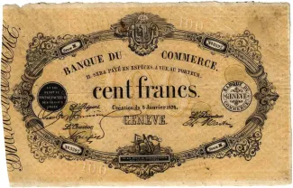 Geneva 100 Francs, 1874