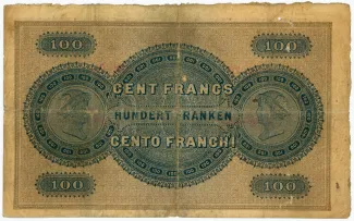 Geneva 100 Francs, 1883-1906 reverse