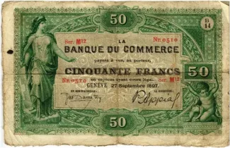 Geneva 50 Francs, 1889-1906