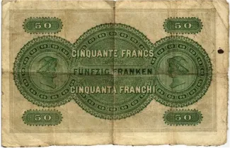 Geneva 50 Francs, 1889-1906 reverse