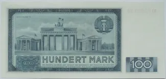 German Democratic Republic 100 Mark, 1964 reverse