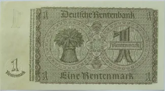 German Democratic Republic 1 Mark, 1948 reverse