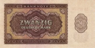 German Democratic Republic 20 Mark, 1948 reverse