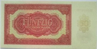 German Democratic Republic 50 Mark, 1955 reverse