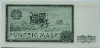 German Democratic Republic 50 Mark, 1964 reverse